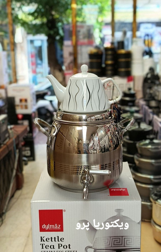 کتری قوری دیلماز مدل ویکتوریا پرو استیل کف چدن