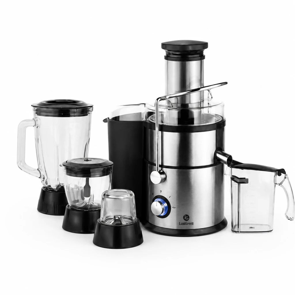 آبمیوه‌گیری ۴ کاره ولمی لنگرین (LandGreen) مدل G-2040 | موتور ۸۰۰ وات با گارانتی رسمی