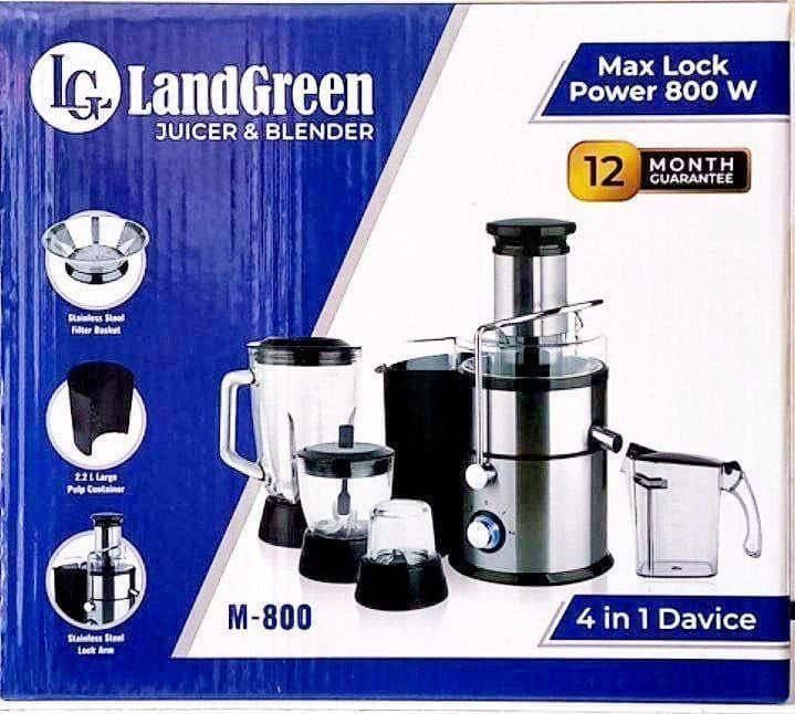 آبمیوهگیری ۴ کاره ولمی لنگرین (LandGreen) مدل G-2040 | موتور ۸۰۰ وات با گارانتی رسمی