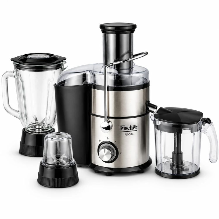 آبمیوهگیری ۴ کاره فیچر (Fischer) مدل FS-504 تحت لیسانس آلمان ضمانت دار